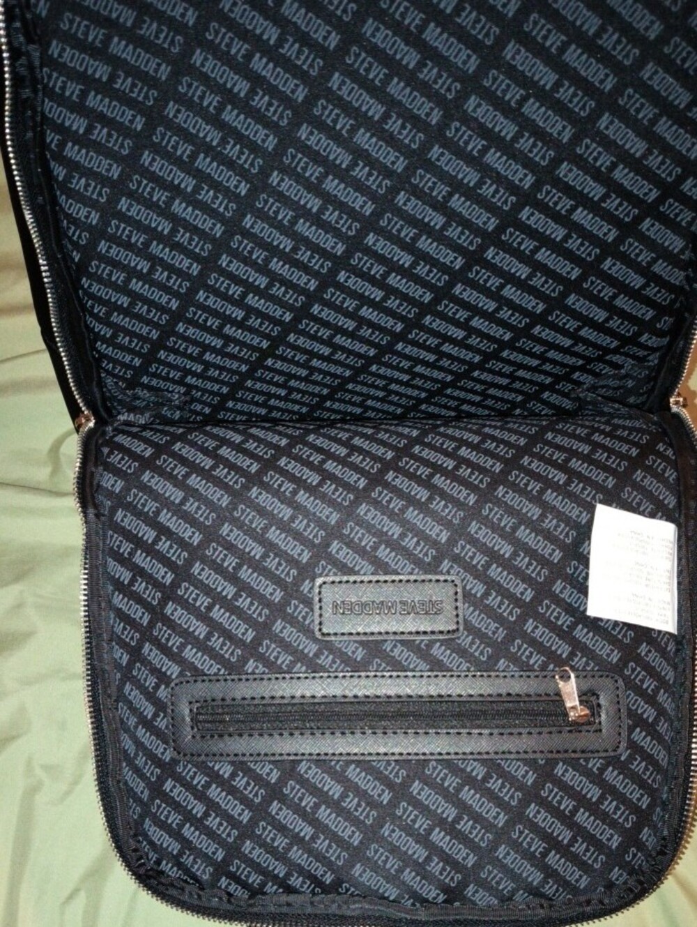 Black Steve Madden Quilted Backpack - Picture 5 of 16